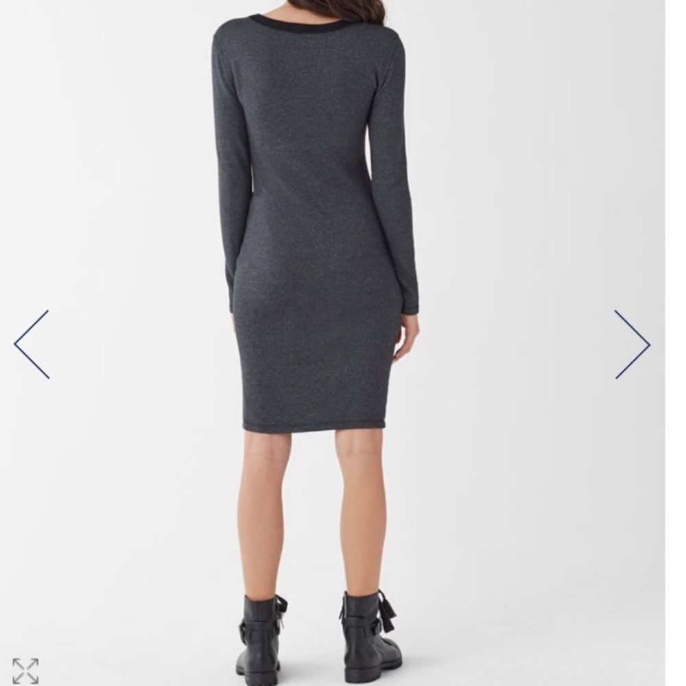 NWT Splendid Logan Ruched Long Sleeve Midi Dress - Picture 3 of 4